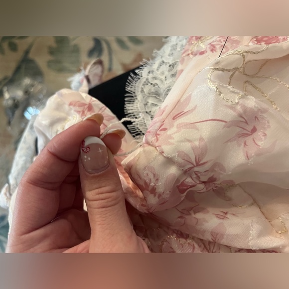 Lulus Adorable Whimsy Ivory and Blush Floral Lace
Bustier Romper - Picture 6 of 9